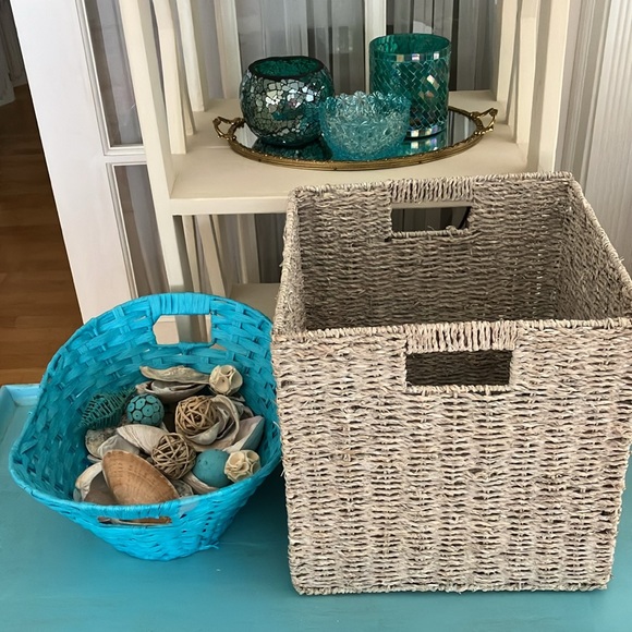 NIB Huntington Home Collapsible Sea Grass Basket, 13” x 13” x 13” - Picture 3 of 14